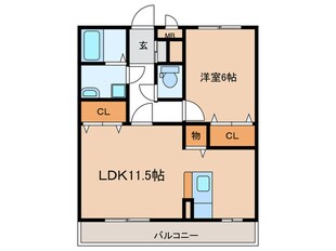 メゾングランドゥ－ルの物件間取画像